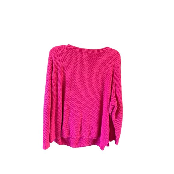 Lands End Womens Size 3x 24 26W Pink Pullover Sweater Long Sleeve Round Neck - Picture 4 of 4